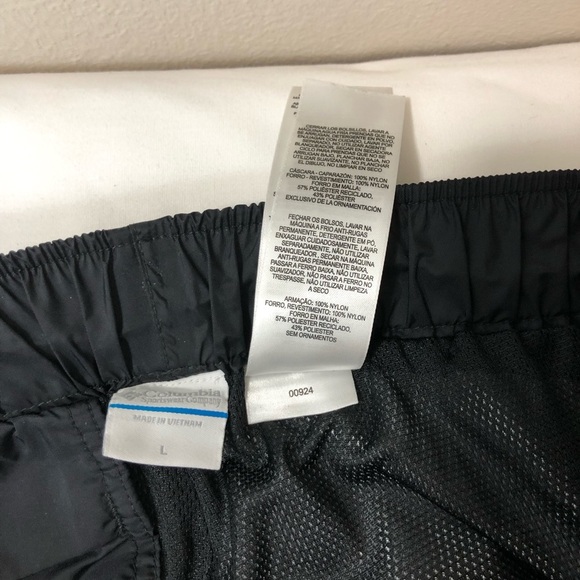 Columbia Omni-Tech Waterproof Breathable Packable Mens Black Lined Sweatpants L - Picture 9 of 16